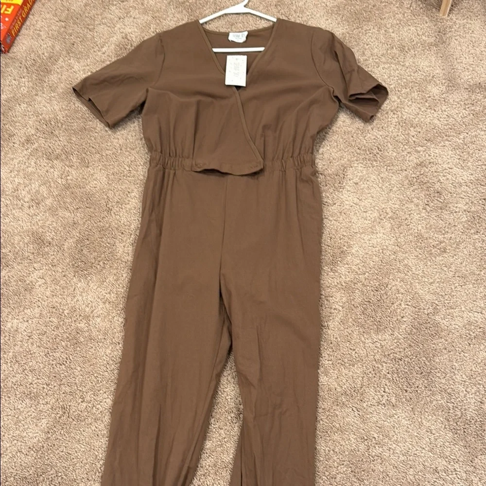 Universal Thread Brown Jumpsuit Relaxed Fit - Picture 2 of 5
